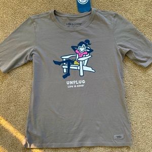 Life is Good grey women’s t-shirt